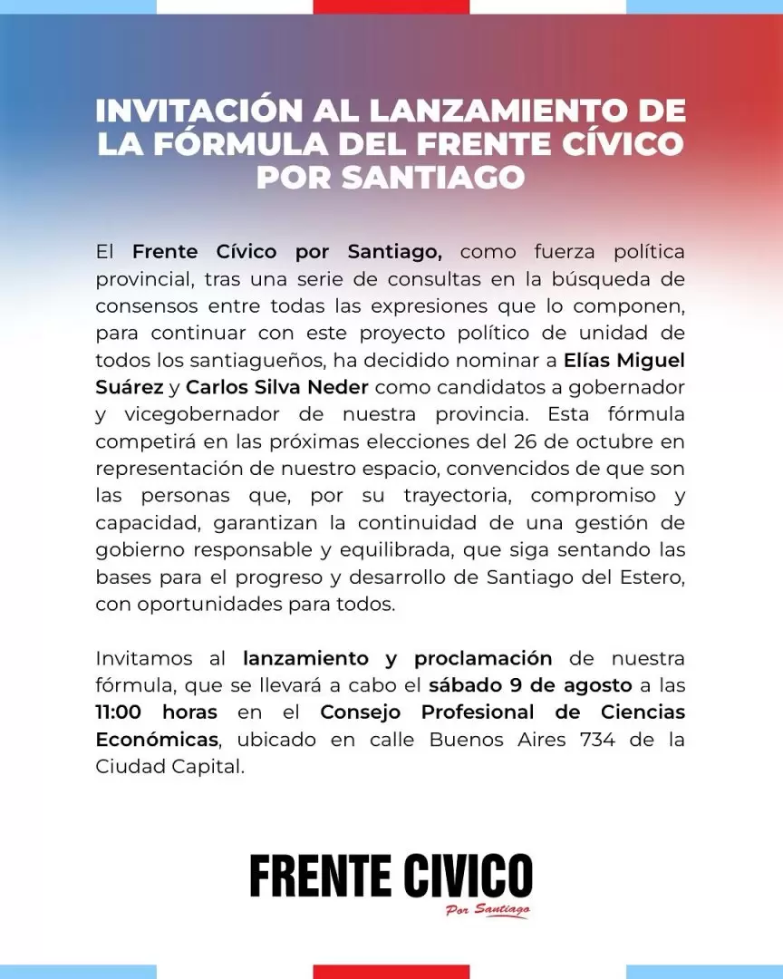 El anuncio del gobernador