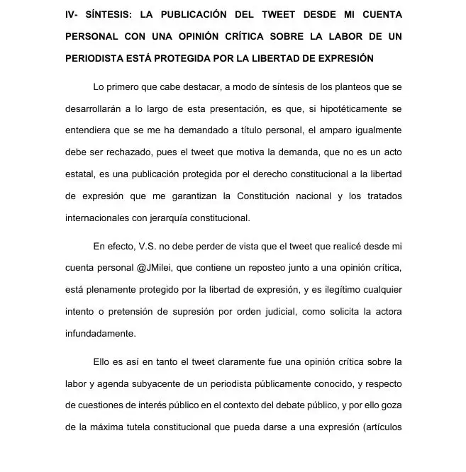 La defensa de Javier Milei por el posteo contra Ian Moche