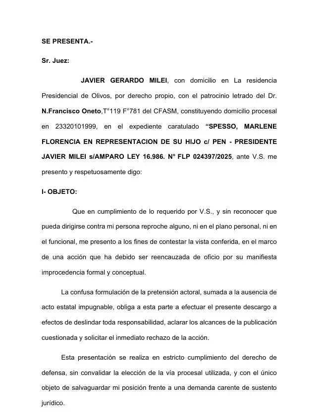 La defensa de Javier Milei por el posteo contra Ian Moche