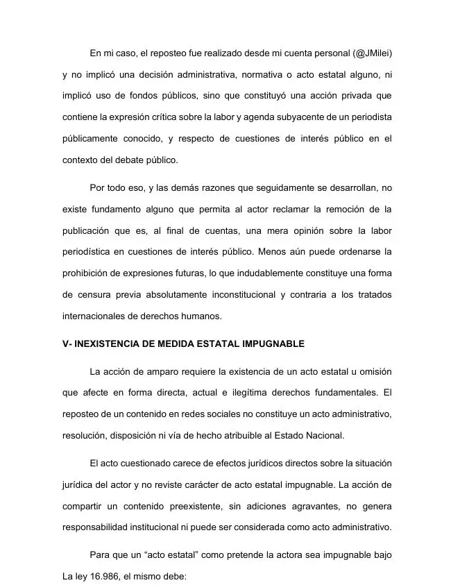 La defensa de Javier Milei por el posteo contra Ian Moche