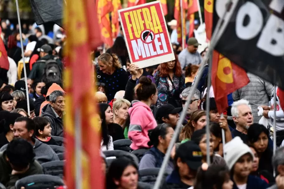 La consigna Fuera Milei.