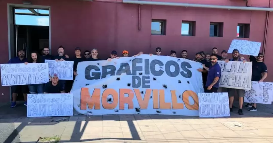 Los trabajadores de la grfica Morvillo siguen peleando tras 160 das de lucha.