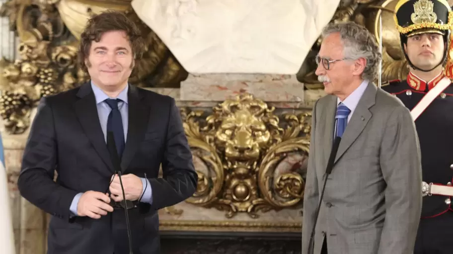 Milei y Mario Lugones