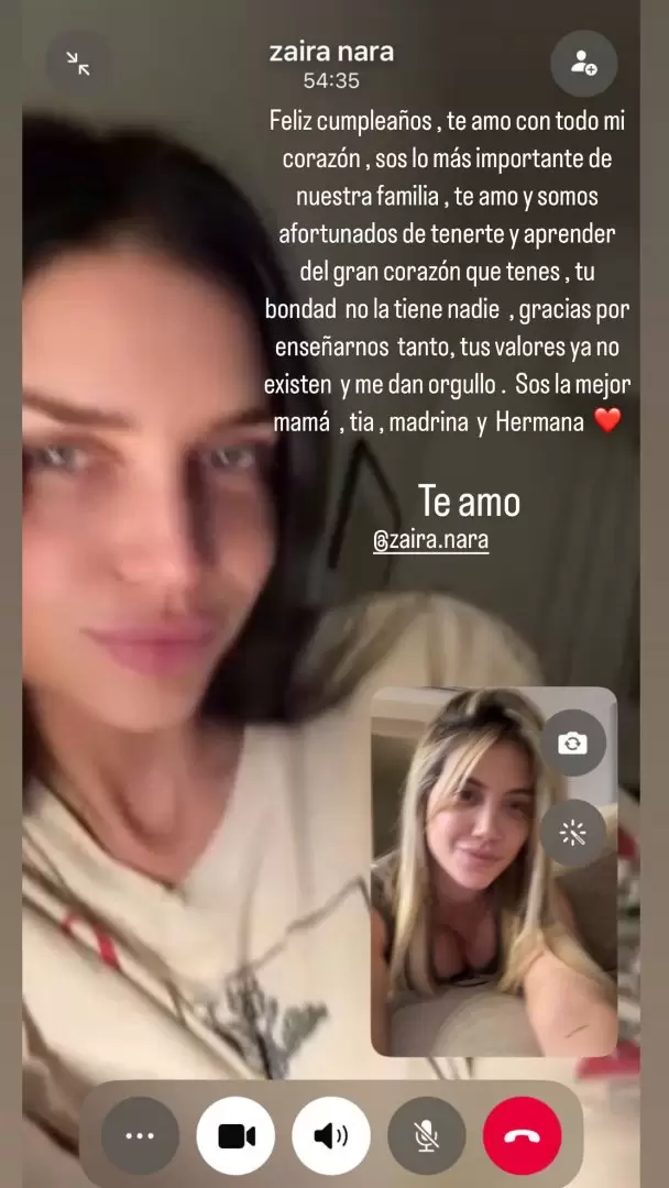 El hermoso posteo de Wanda para Zaira