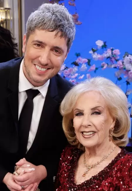 Mirtha Legrand junto a Jey Mammon