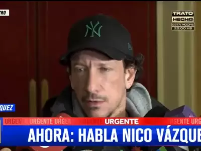 El artista se refiri al conflicto en la puerta del teatro Lola Membrives, donde realiza el musical "Rocky".