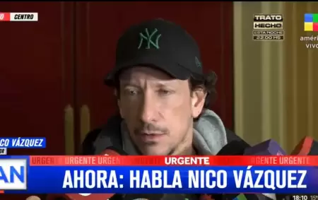 El artista se refirió al conflicto en la puerta del teatro Lola Membrives, donde realiza el musical "Rocky".