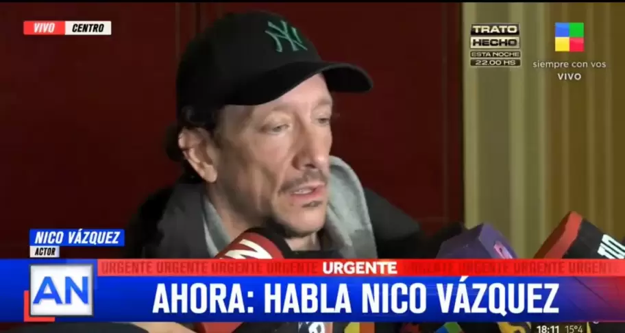 El artista se refiri al conflicto en la puerta del teatro Lola Membrives, donde realiza el musical "Rocky".