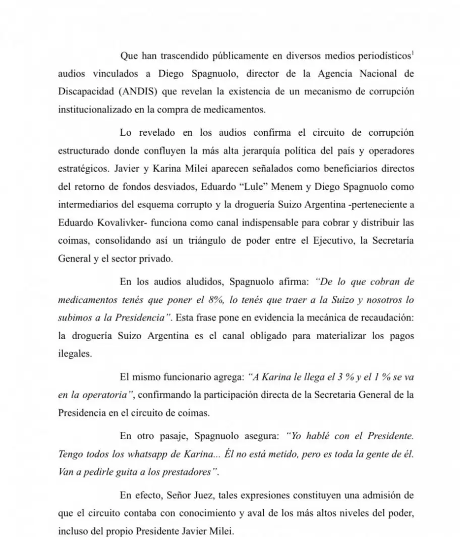 El abogado Gregorio Dalbon present una denuncia por defraudacin, administracin fraudulenta