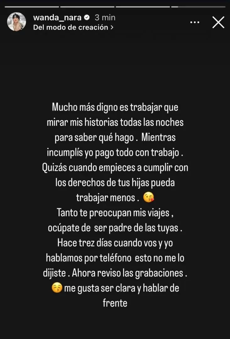 El posteo incendiario de Wanda