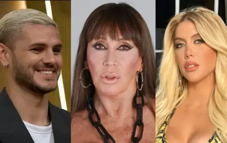 Mauro Icardi, Moria Casán y Wanda Nara.