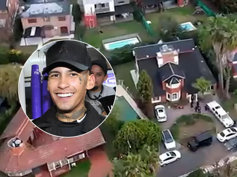 Se incendi la casa de L-Gante, ubicada en Canning, en la zona de Ezeiza