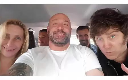 Diego Spagnuolo, Karina y Javier Milei