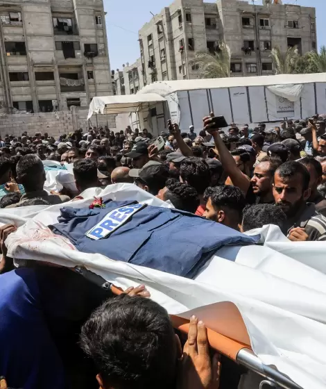 El ataque al Hospital Nasser dej un saldo de 20 muertos, 5 de ellos eran periodistas