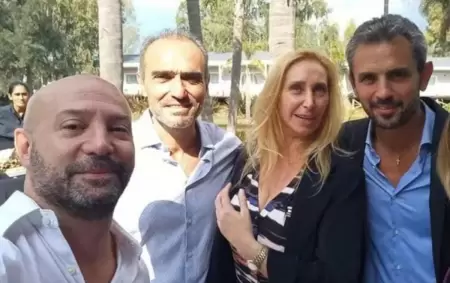 Diego Spagnuolo junto a Karina Milei, Lule y Martn Menem