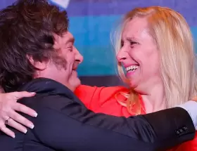 Javier Milei y su hermana, Karina Milei