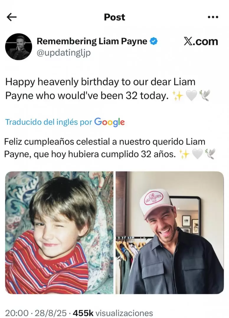 Las fanticas de Liam Payne lo recordaron en su cumpleaos nmero 32