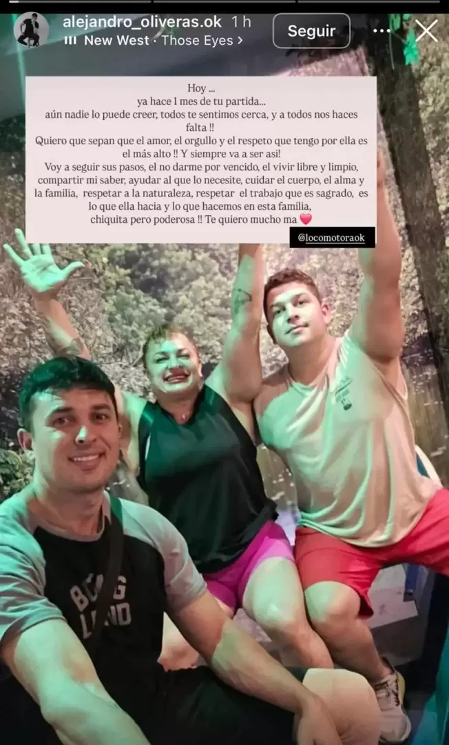 El mensaje de Alejandro para su mamá