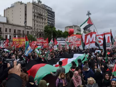 Buenos Aires vuelve a protestar contra el genocidio en la Franja de Gaza.