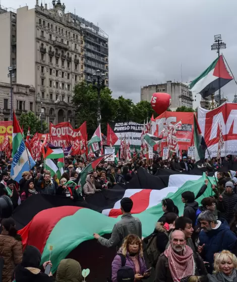 Buenos Aires vuelve a protestar contra el genocidio en la Franja de Gaza.