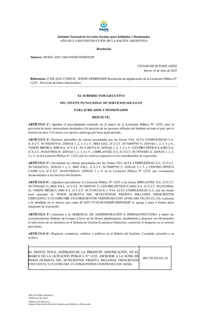 El documento que comparti ATE y que muestra las operaciones espurias