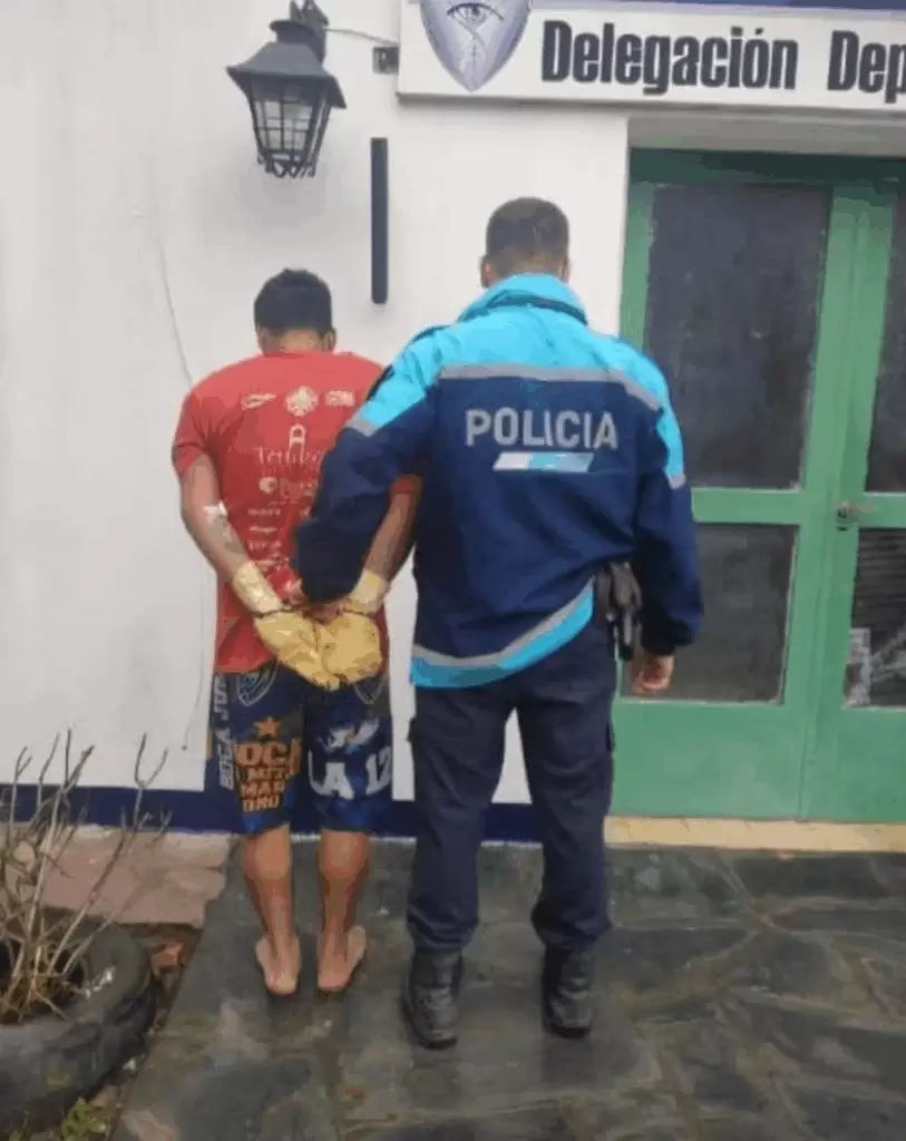 Wilson Natanal Snchez al momento de su detencin