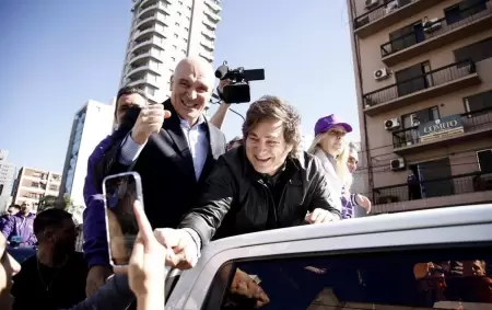 Javier Milei y Jos Luis Espert en Lomas de Zamora