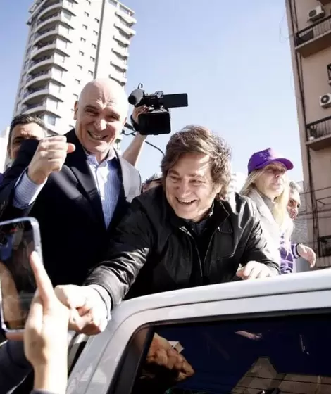 Javier Milei y Jos Luis Espert en Lomas de Zamora