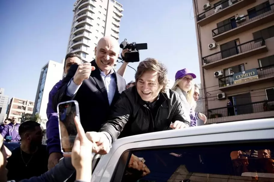 Javier Milei y Jos Luis Espert en Lomas de Zamora