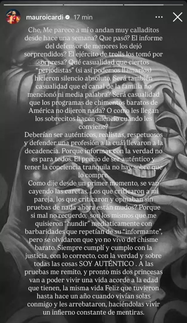 El extenso y vaco descargo de Mauro Icardi