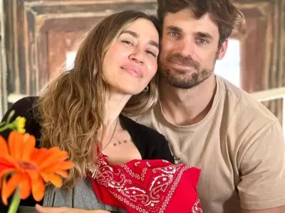 Jimena Barn y Matas Palleiro con su hijo, Arturo