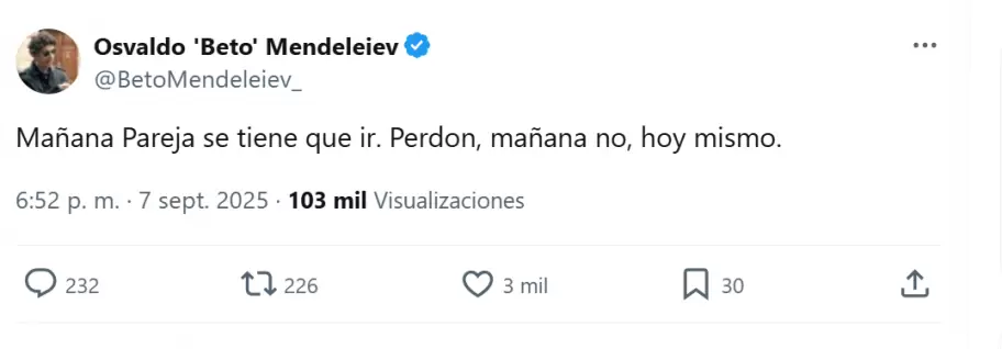 El incendiario posteo de un troll de Milei