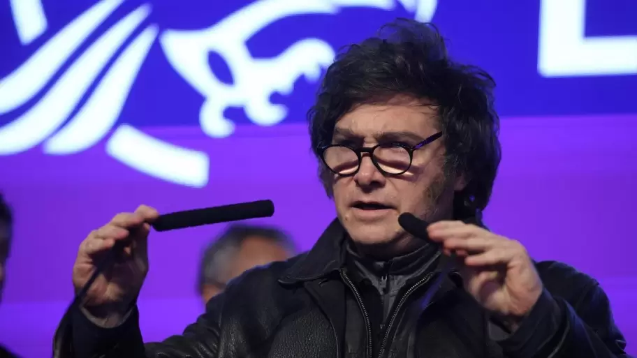 Javier Milei en el bnker libertario de La Plata