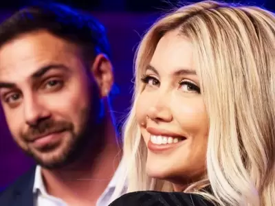 Wanda Nara en una entrevista con Grego Rosello