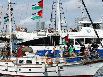 La Flotilla Global Sumud fue atacada por un dron israel frente al puerto de Tnez.