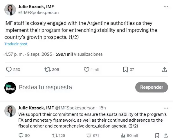 La vocera del organismo, Julie Kozack, asegur que el staff est "estrechamente comprometido" con las autoridades argentinas.