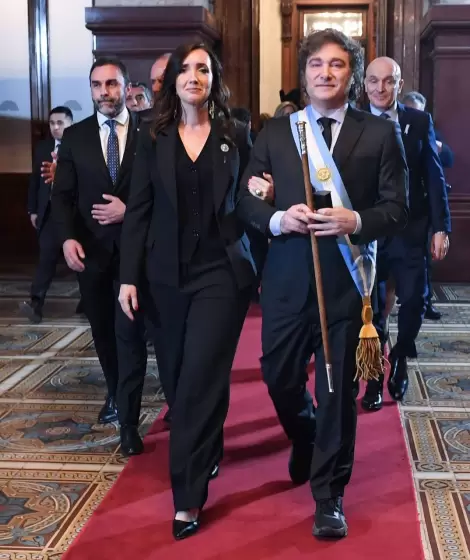Villarruel y Milei en la presentacin de Presupuesto 2025, una foto que hoy sera imposible de ver