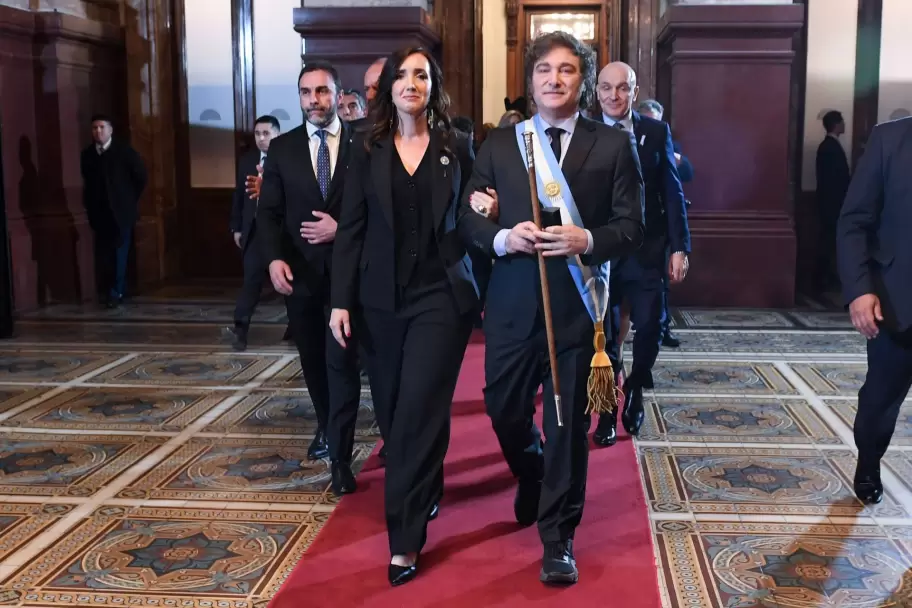 Villarruel y Milei en la presentacin de Presupuesto 2025, una foto que hoy sera imposible de ver