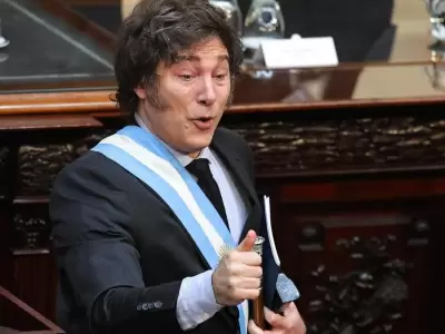Javier Milei en la presentacin del Presupuesto 2025