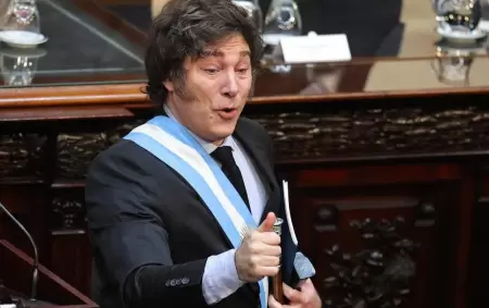 Javier Milei en la presentacin del Presupuesto 2025
