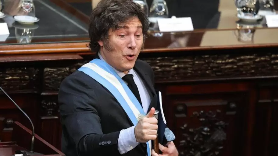 Javier Milei en la presentacin del Presupuesto 2025