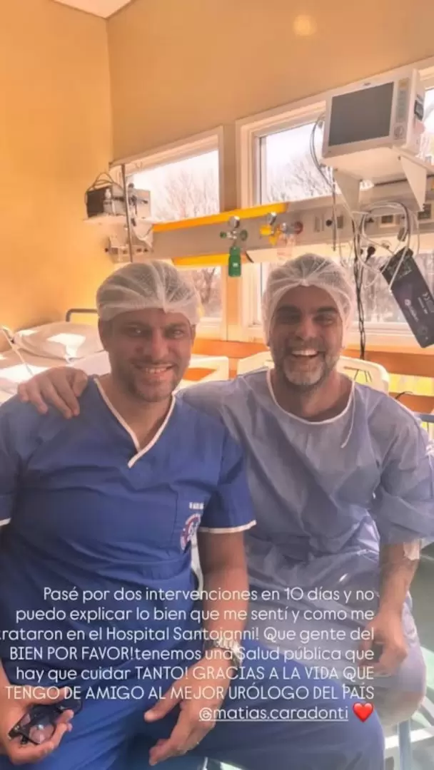 Claudio "Peluca" Brusca agradeci a los profesionales de la salud pblica luego de dos intervenciones en menos de 10 das