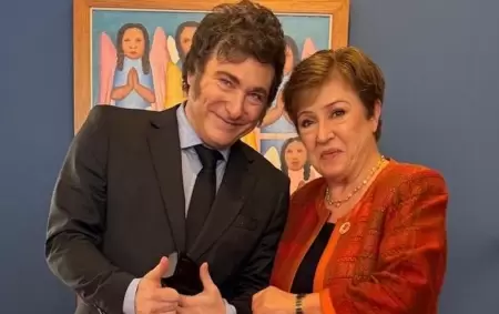 Javier Milei y Kristalina Georgieva