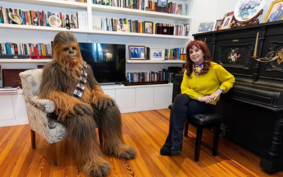 La fake de CFK con Chewbacca de Star Wars.