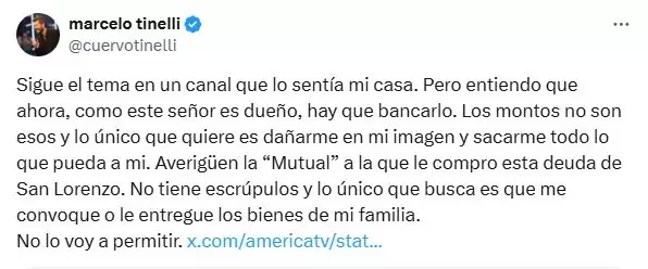 Marcelo Tinelli carg contra Marina Calabr