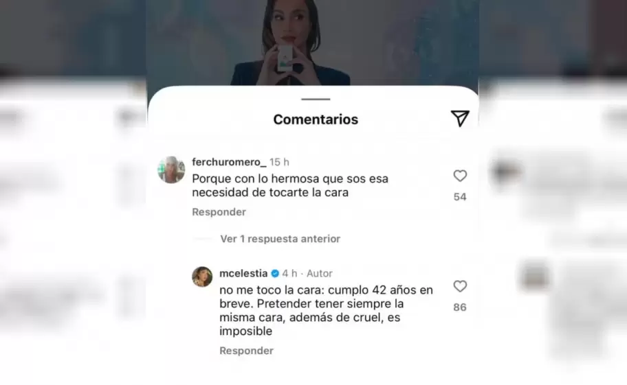 La respuesta de Celeste Cid a las críticas sobre su apariencia