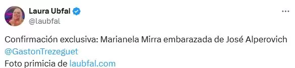El rumor termin siendo confirmado por Laura Ubfal