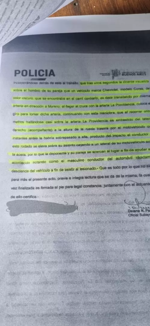 El testimonio clave que reconstruye el accidente de Thiago Medina