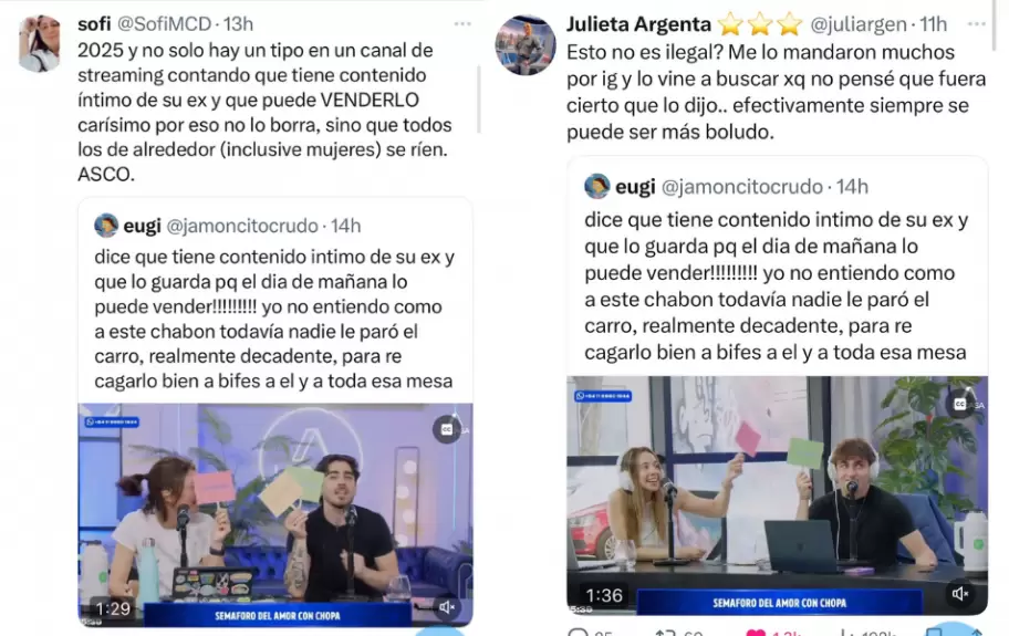 Lo cancelaron: Agustín Franzoni denunciado en redes sociales por sus dichos en stream