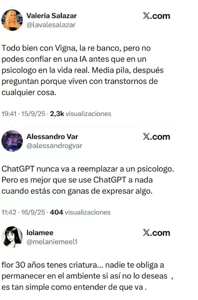 Flor Vigna que tiene charlas profundas con ChatGPT y as reaccionaron las redes sociales